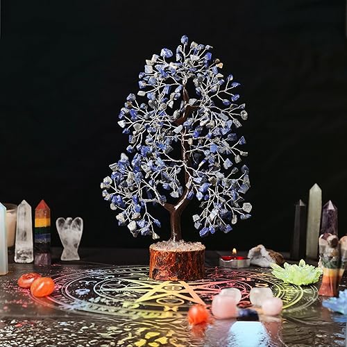 Miniatura 9 de Árbol de cristal de lapislázuli, árbol de piedras preciosas, decoración del hogar, decoración de escritorio de oficina, decoración de sala de estar,