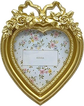 Amazon.com - Cute Picture Frame with Heart Shape,Hand-Crafted Resin ...