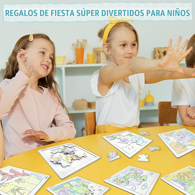 Foto 6 de 7 de HahaMagic, 12PCS puzzles para colorear, con 12 ceras de colores apilables (12 colores en 1)