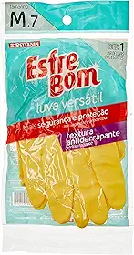 EsfreBom - Luva de Látex Versátil, Tamanho M, Cor Amarela, Bettanin