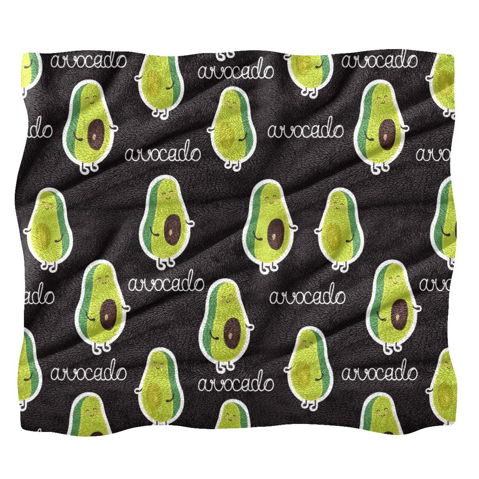 Couvre-lit avocat en peluche douce pour lit d'enfant et ado