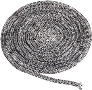 PATIKIL 1/4"x 118" Wood Stove Gasket, Graphite Fiberglass Round High-Temperature Resistance Seal Rope Replacement for Stoves Fireplace Door, Black