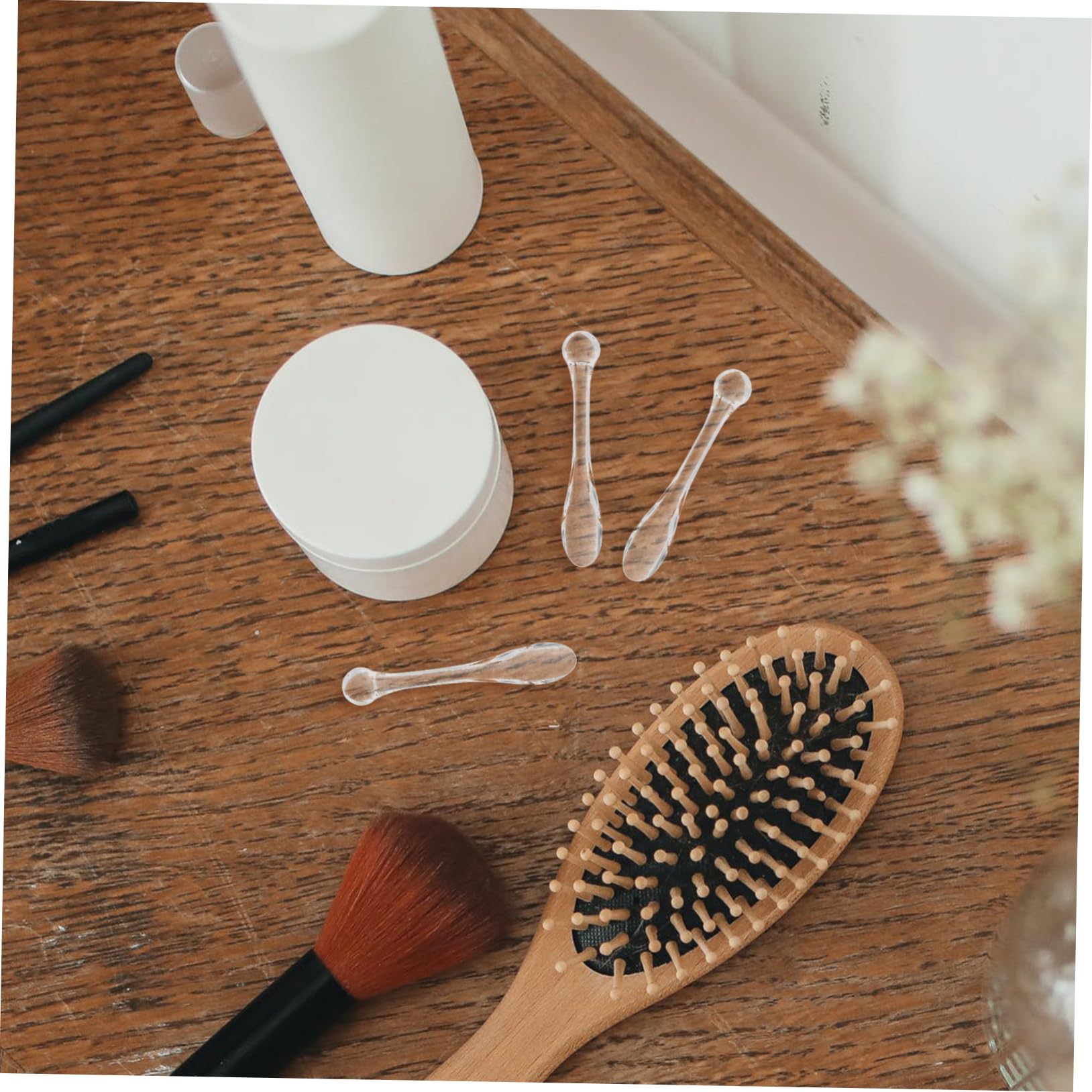 FRCOLOR 150 Piezas Herramientas De Maquillaje Espátula De Maquillaje Reutilizable Cucharas De Maquillaje Espátula De Crema Facial Herramienta De Espátula De Maquillaje El Plastico