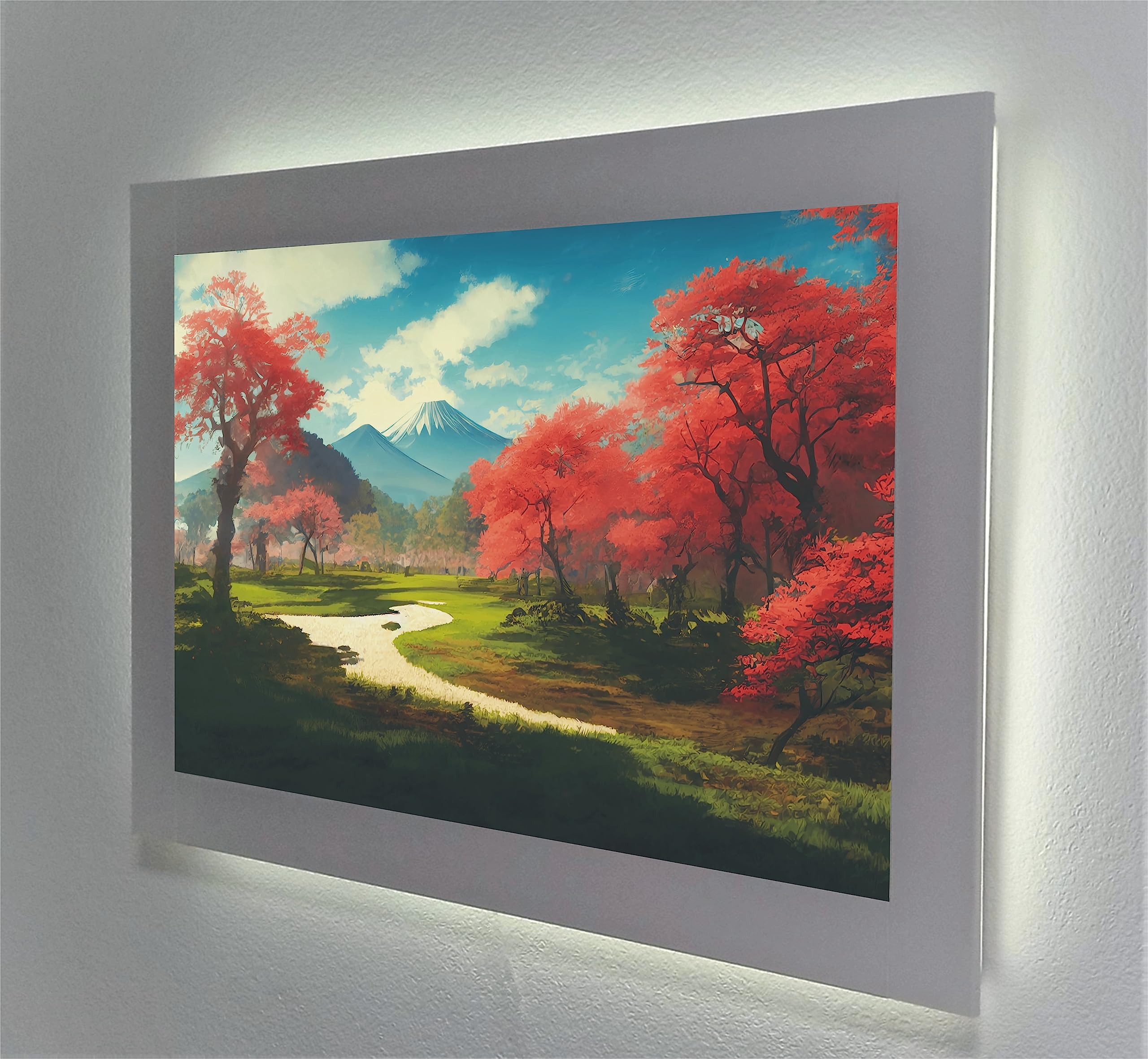Tableau décoratif de printemps haut de gamme avec LED