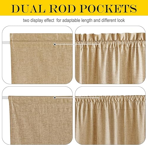 Miniatura 10 de NICETOWN Cortinas de puerta  Cortinas opacas de privacidad para puerta francesa, 26 x 72 pulgadas, cortinas con aislamiento térmico para ventana de