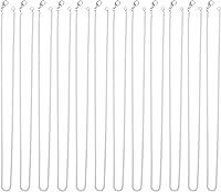 Outus 12 Pack Silver Plated Iron Chain Necklaces 20 Inch Lobster Clasp DIY Jewelry Making Supplies for Pendants