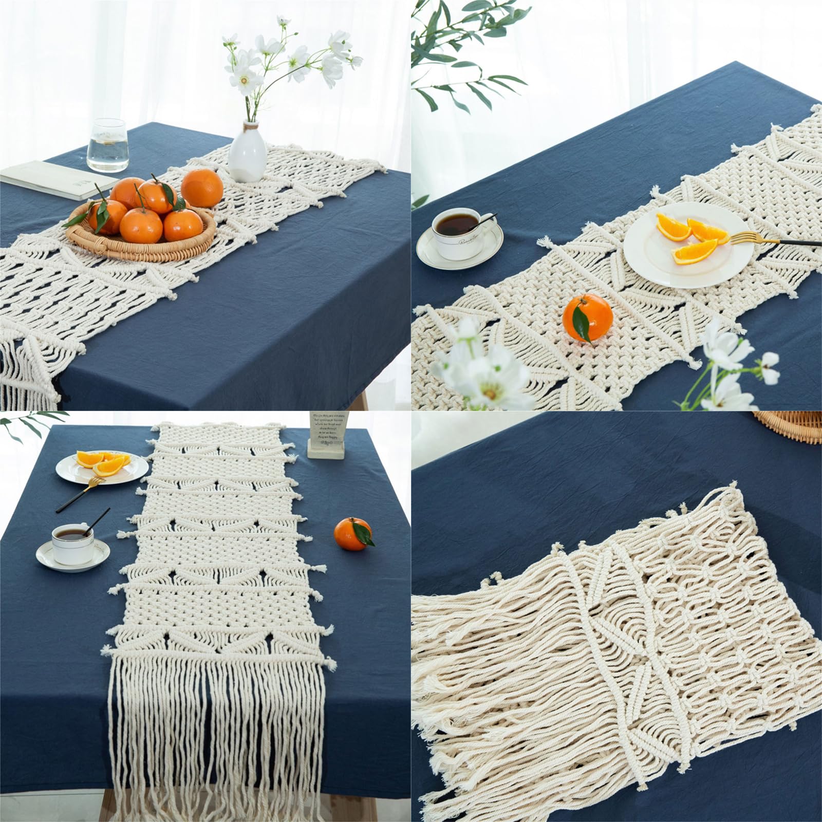 Generisch Tischläufer Tischdecke für Hochzeiten, Esszimmer, Couchtisch, Baumwolldesigns, Weihnachtsdekoration, rustikale Hochzeitsdekoration