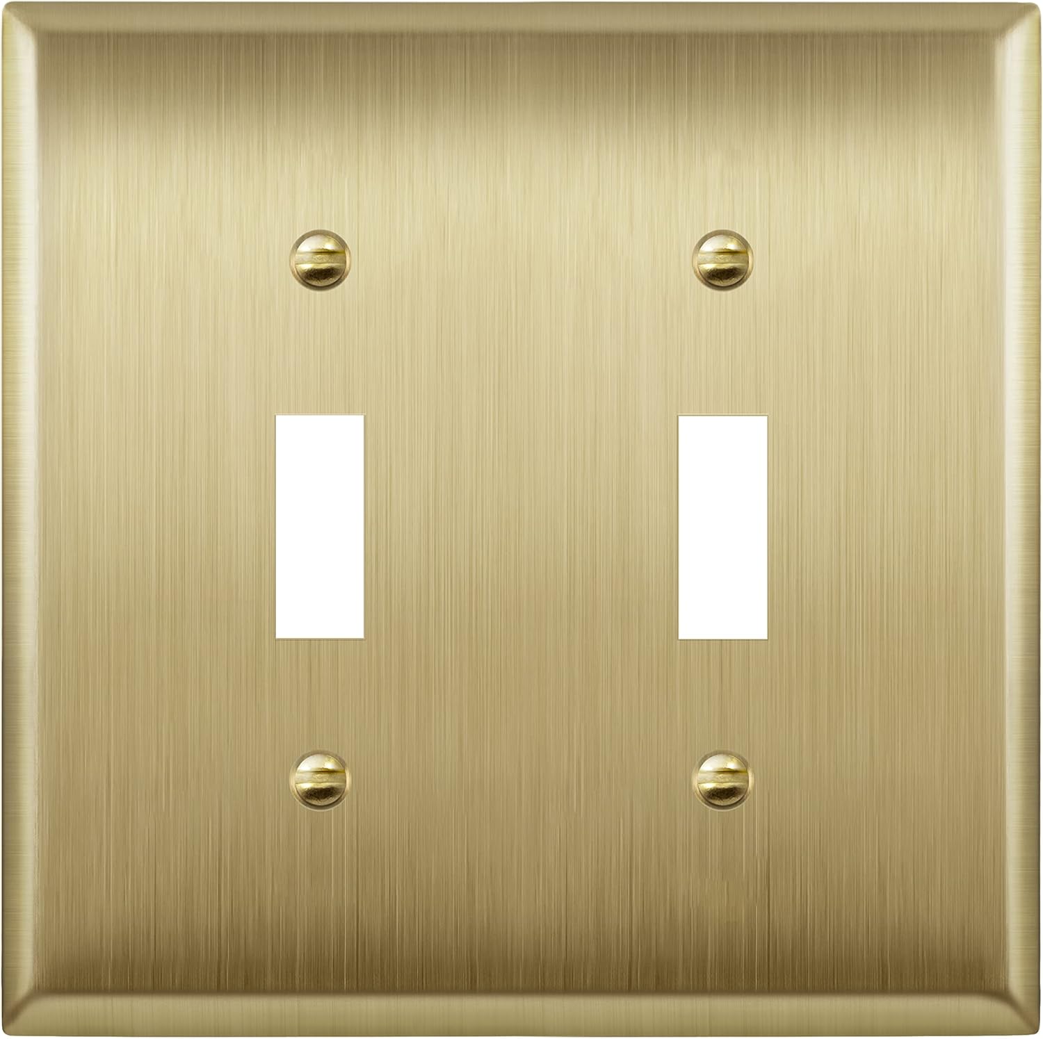LIDER Toggle Light Switch Metal Wall Plate, Stainless Steel Switch