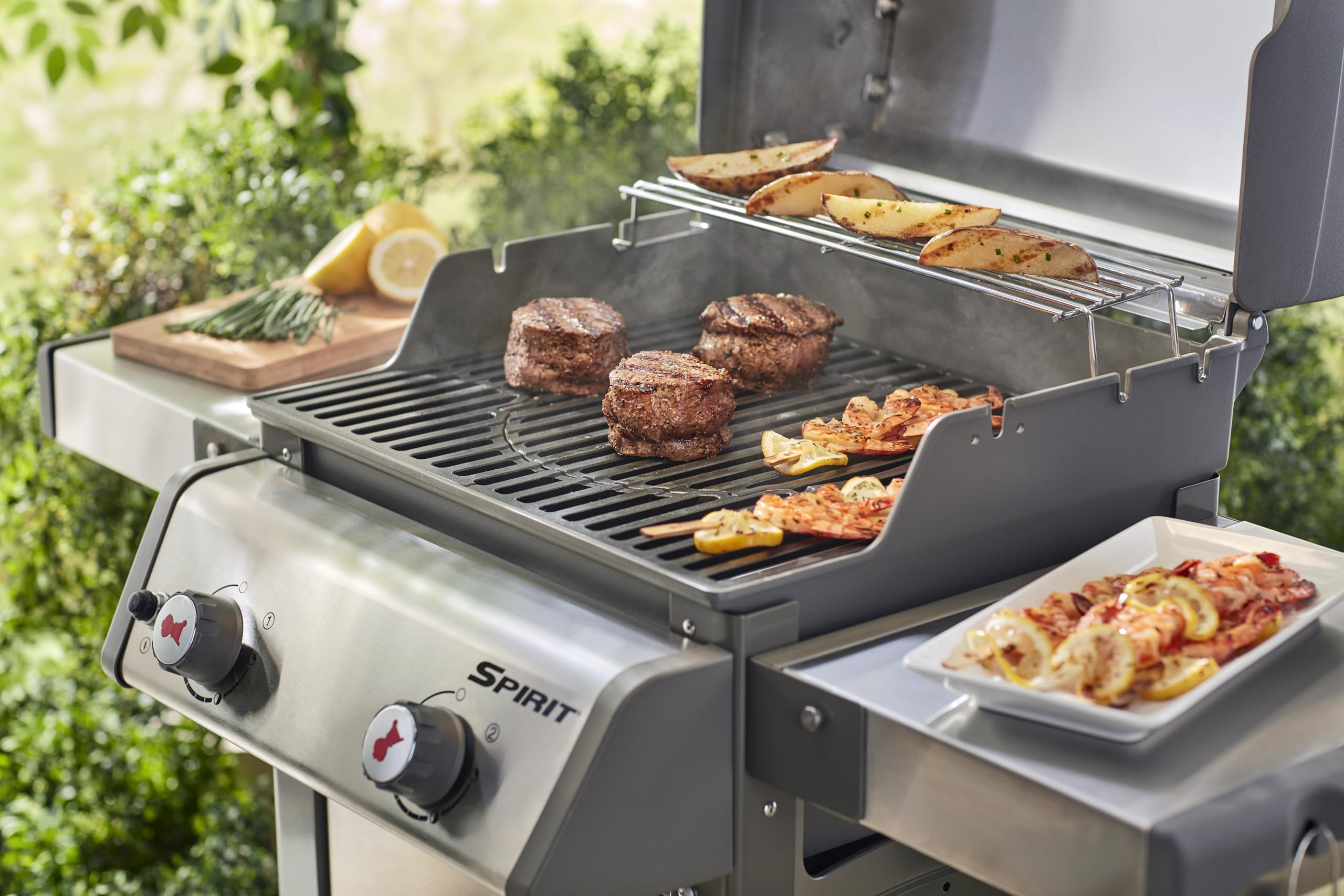 Weber Griglie di Cottura per Spirit Serie 200 e 300 (dal 2025) e Serie 200 (Prima del 2025) / in ghisa, Sistema Gourmet BBQ, Calore Uniforme, robuste e Facili da Pulire – Nero (8846)