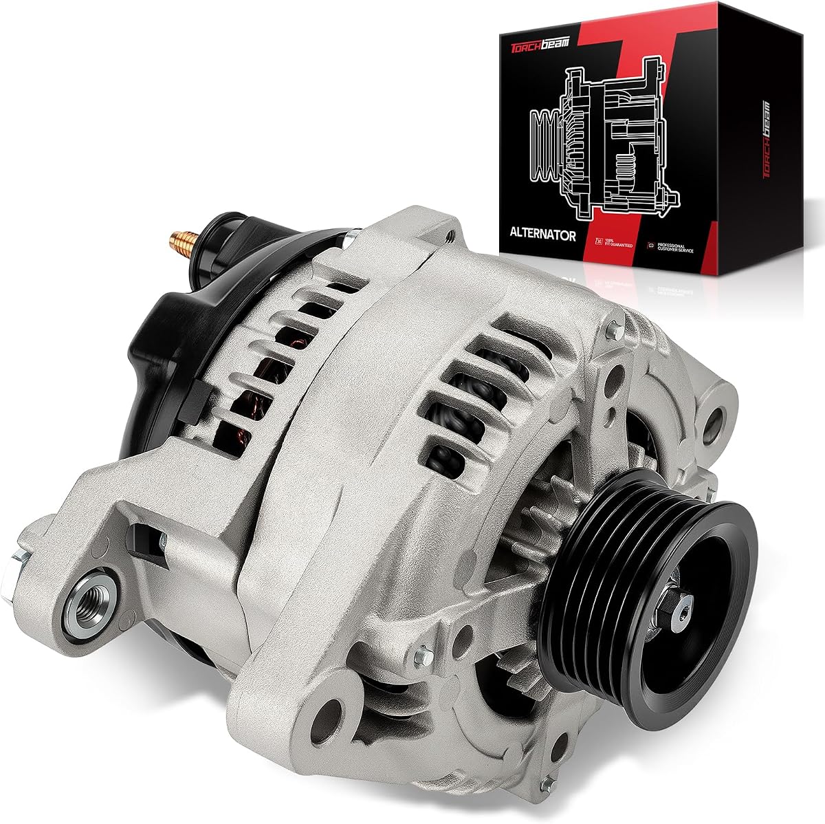 Alternador TORCHBEAM 140A para Kia Sportage Hyundai Tucson 2.4L | Se adapta al Kia Sportage 2017-2022 y al alternador de repuesto directo Hyundai Tucson 2018-2021 de 2.4L y 140Amp