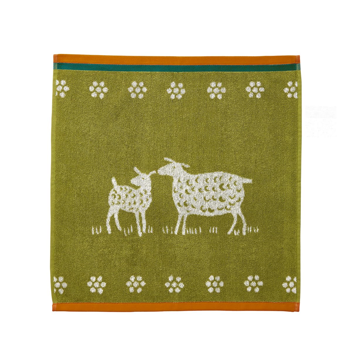 Coucke Cotton Jacquard Printed Terry Towel, Sheep, 50 x 75 cm