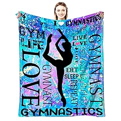 Gymnastics Gifts for Girls Gymnastics Blanket Ultra Soft Flannel Gymnast Merch Throw Blanket Gymnastics Gifts for Gymnasts Team Gymnastics Lovers Stuff 50"x40"