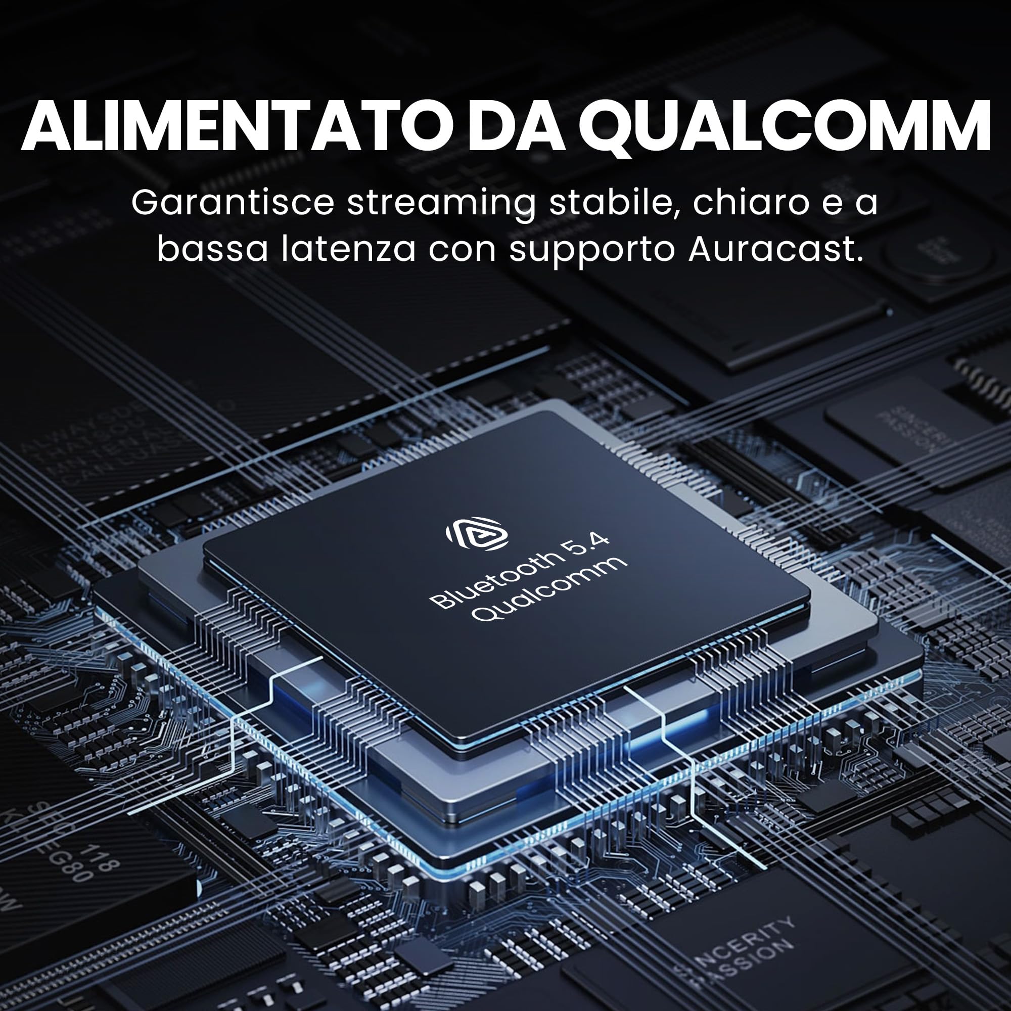 Avantree Voyager HA – Trasmettitore audio Auracast e Bluetooth 5.4 per cuffie con display e controllo volume, chip Qualcomm, aggiornabile via firmware, AUX per TV, PC e ascolto wireless