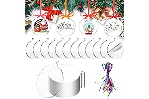 50 Pieces DIY Acrylic Christmas Ornaments