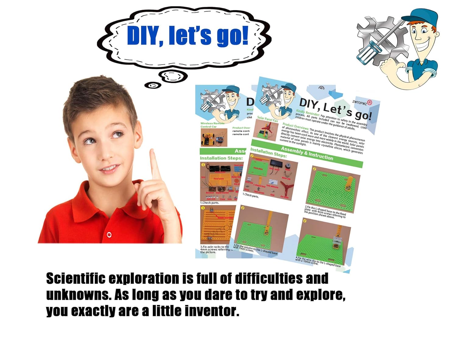 Hоt Dеаlѕ Science Kits,2 Set Educational Engineering DIY Stem Products for Kids or Teens-Solar Powered Panel Fan,Model Car,Building Lab Experiments and Explorer Kits for Boys and Girls. (SC-A)