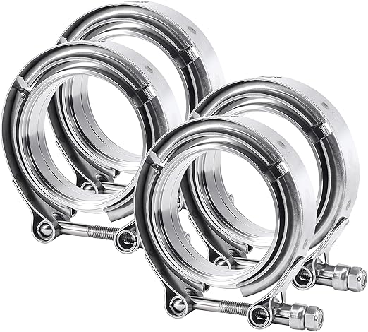 EVIL ENERGY 2.5 Inch V Band Clamp with Flange Male Female Stainless Steel