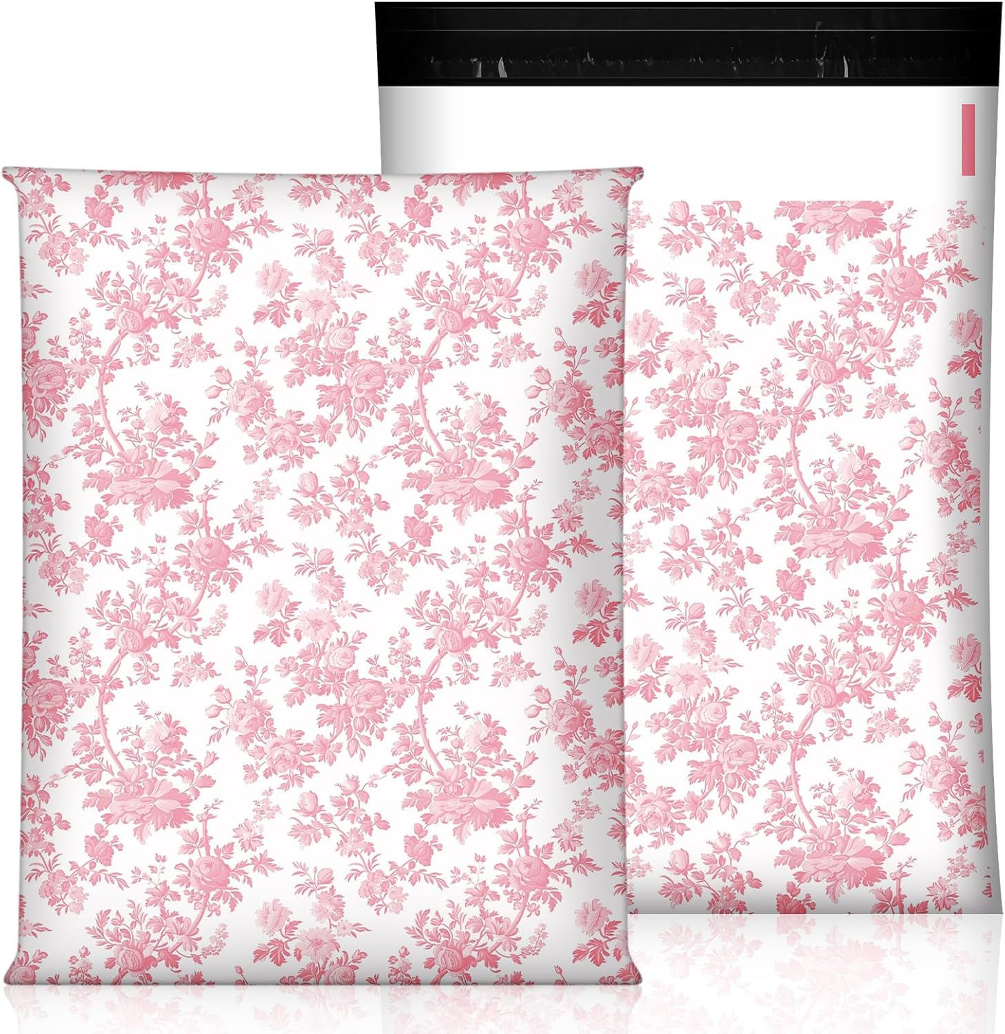 SATINIOR 200 Pack Coquette Poly Mailer 10x13 in Pink Floral Designer Waterproof Self Seal Shipping Mailers Bags for Small Business Large Mailing Envelopes Bulk Tear Resistant Packaging