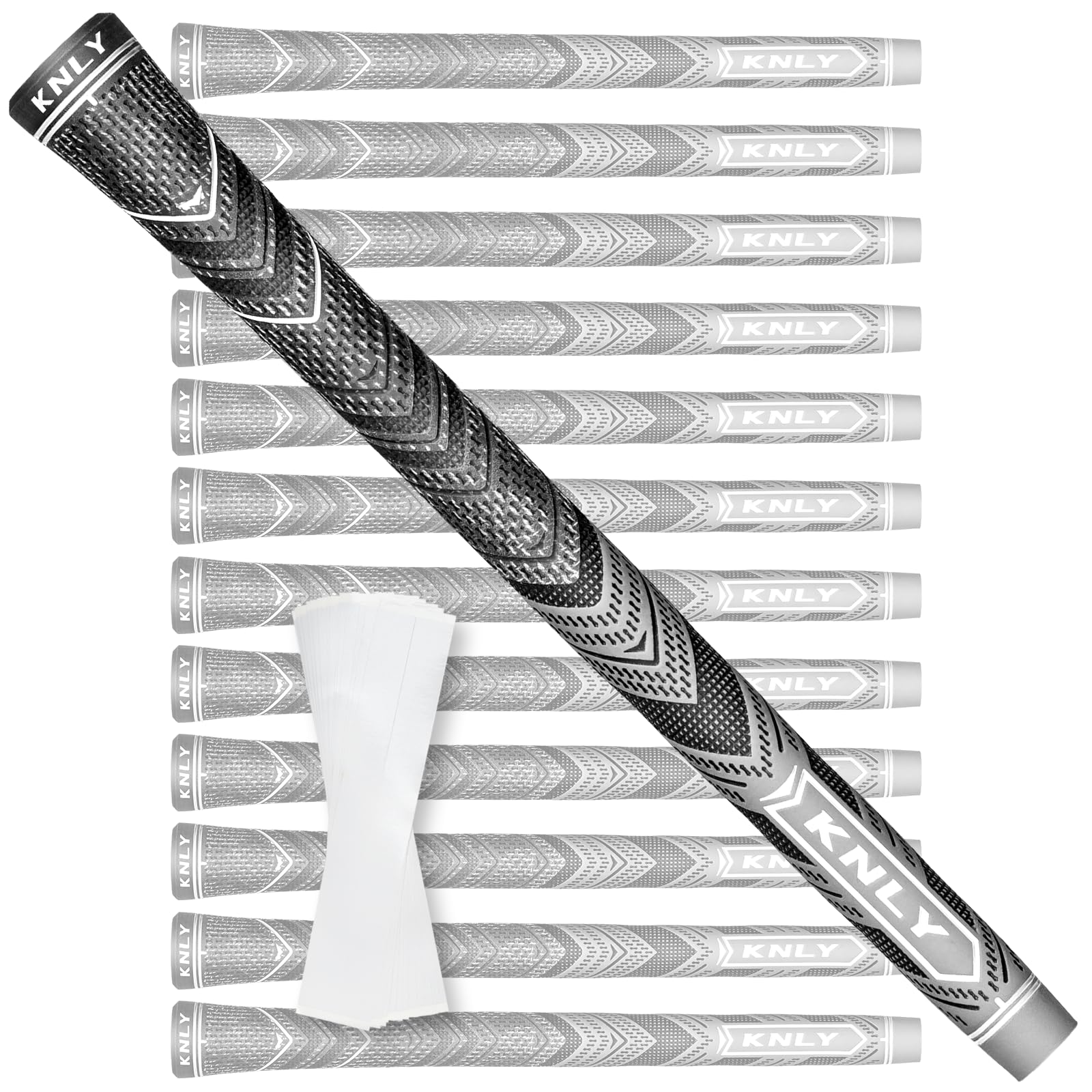 KNLY Golf Grips Set of 13,High Feedback MultiCompound Golf Club Grips,13 Grips with 15 Tapes and 13 Grips with All Repair Kits for Choice.