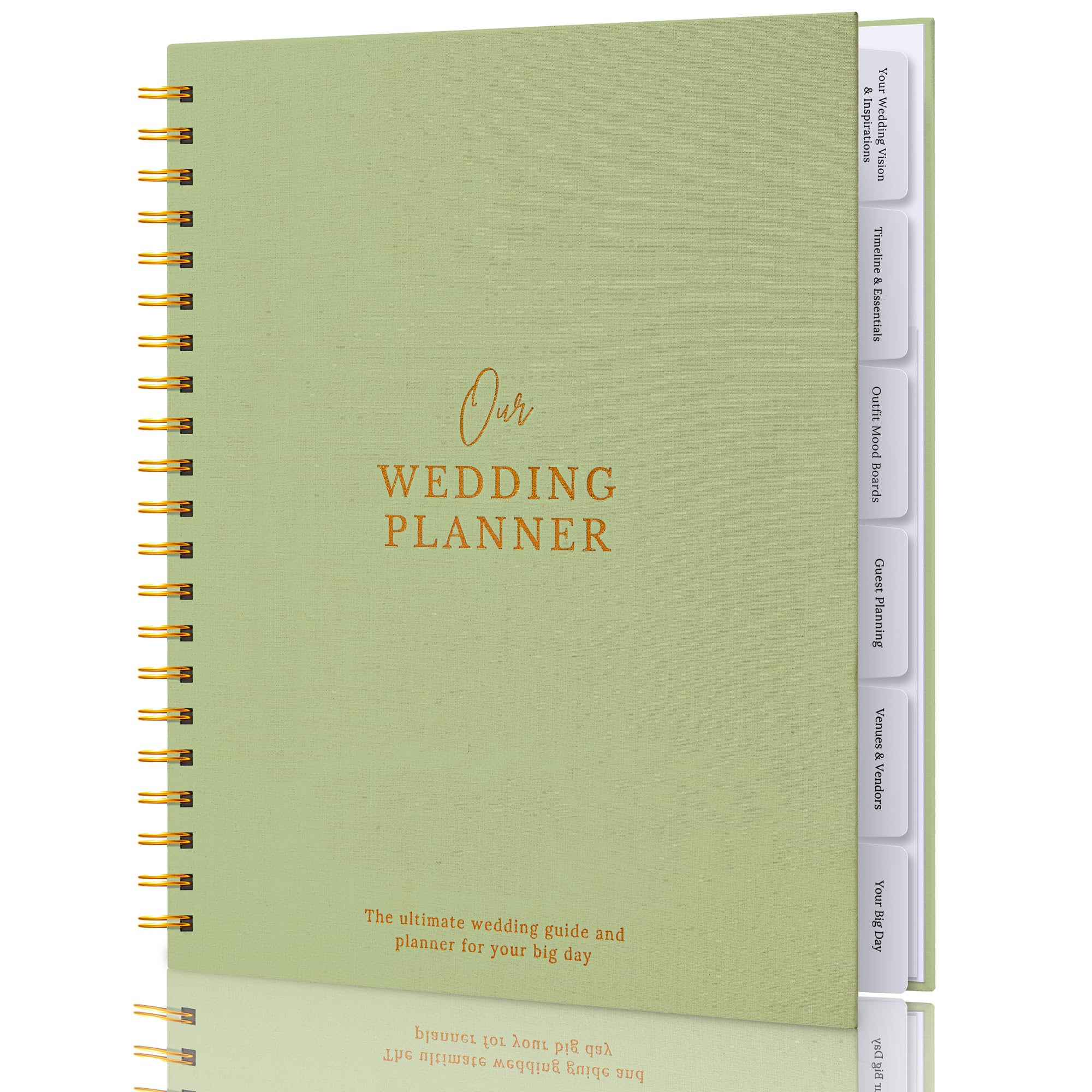 Timeless Premium Linen Wedding Planner Book and Organizer – Wedding Planning Book, Comprehensive Keepsake & Countdown Binder, Perfect Engagement Gift