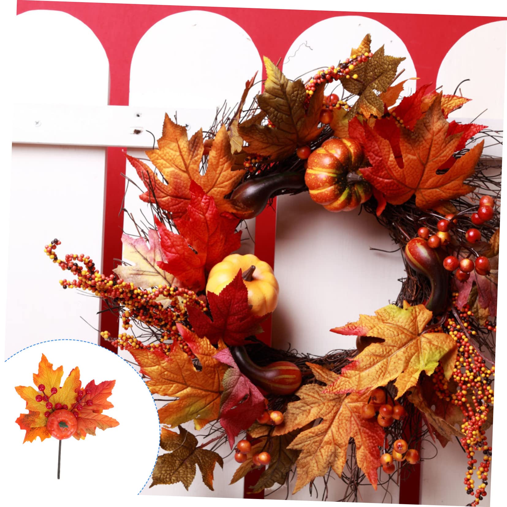 TOPBATHY 9stücke Teiliges Künstlicher Kürbisse Mit Ahornblättern Herbstdekoration Für Halloween Und Erntedankfest Für Partys Tischdeko Und Outdoor-Dekoration