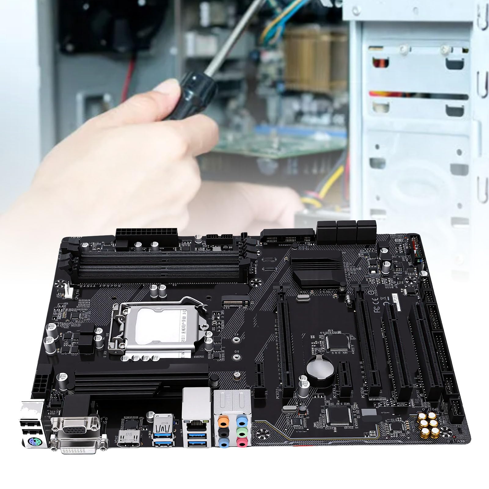 GOWENIC Scheda Madre B250 per Desktop LGA1151, DDR4 64 GB, M.2 NVMe, ATX
