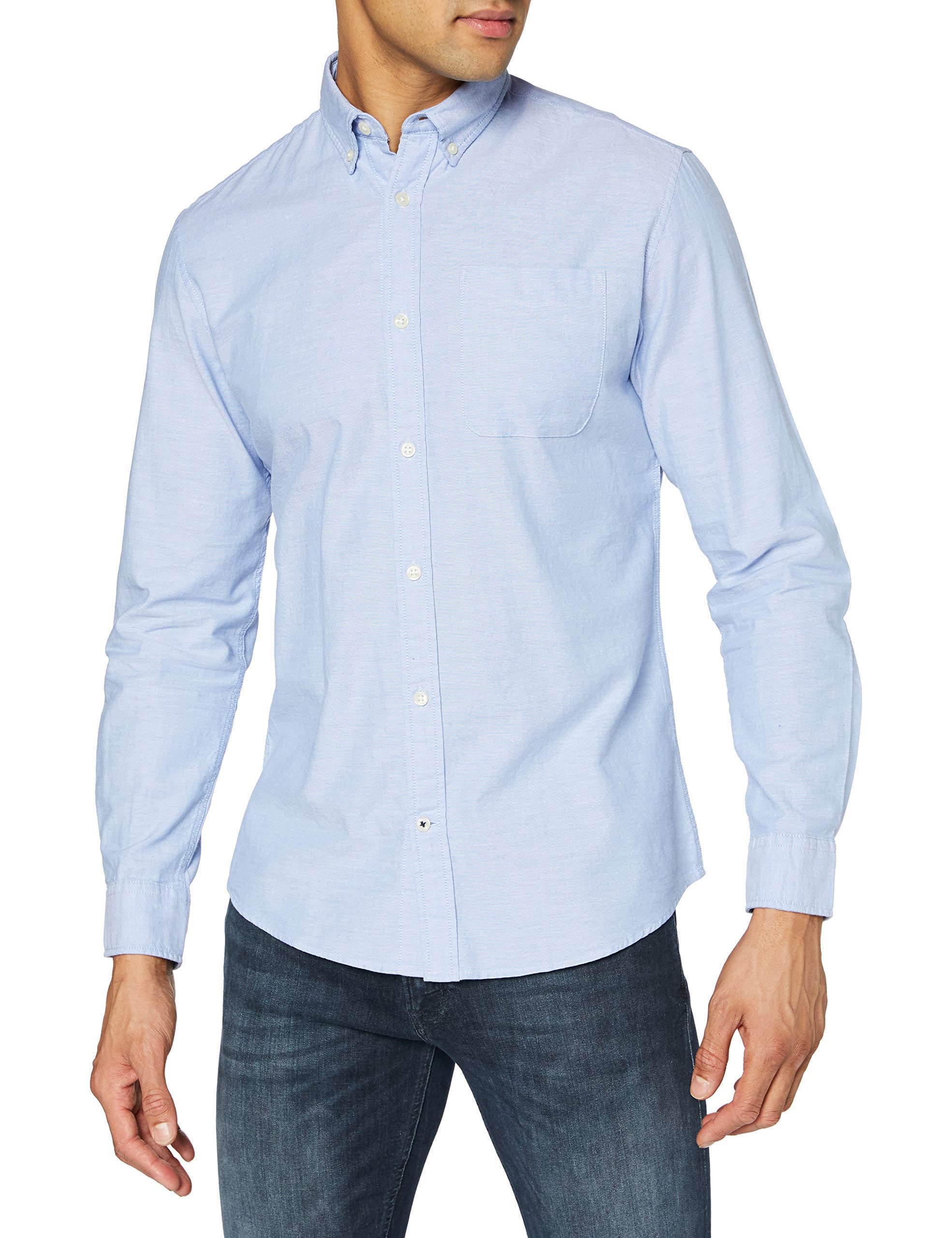 Jack & Jones Jjeoxford Shirt L/S S21 Noos, Camisa Hombre