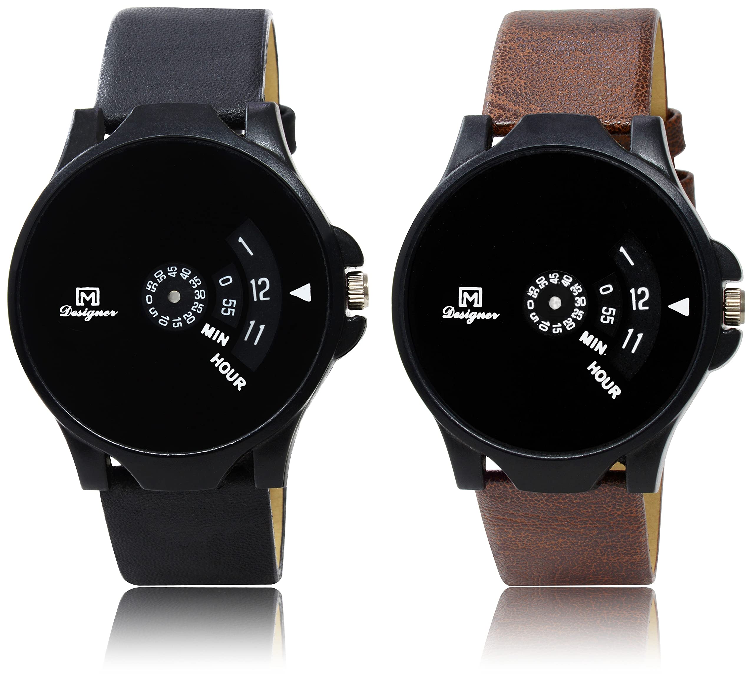 FEMEO Analogue professional New Black dial & Leather Belt Watches for Man & Boys(O-50-51,Multicolor) (B0982CYLNJ) Amazon Price History, Amazon Price Tracker