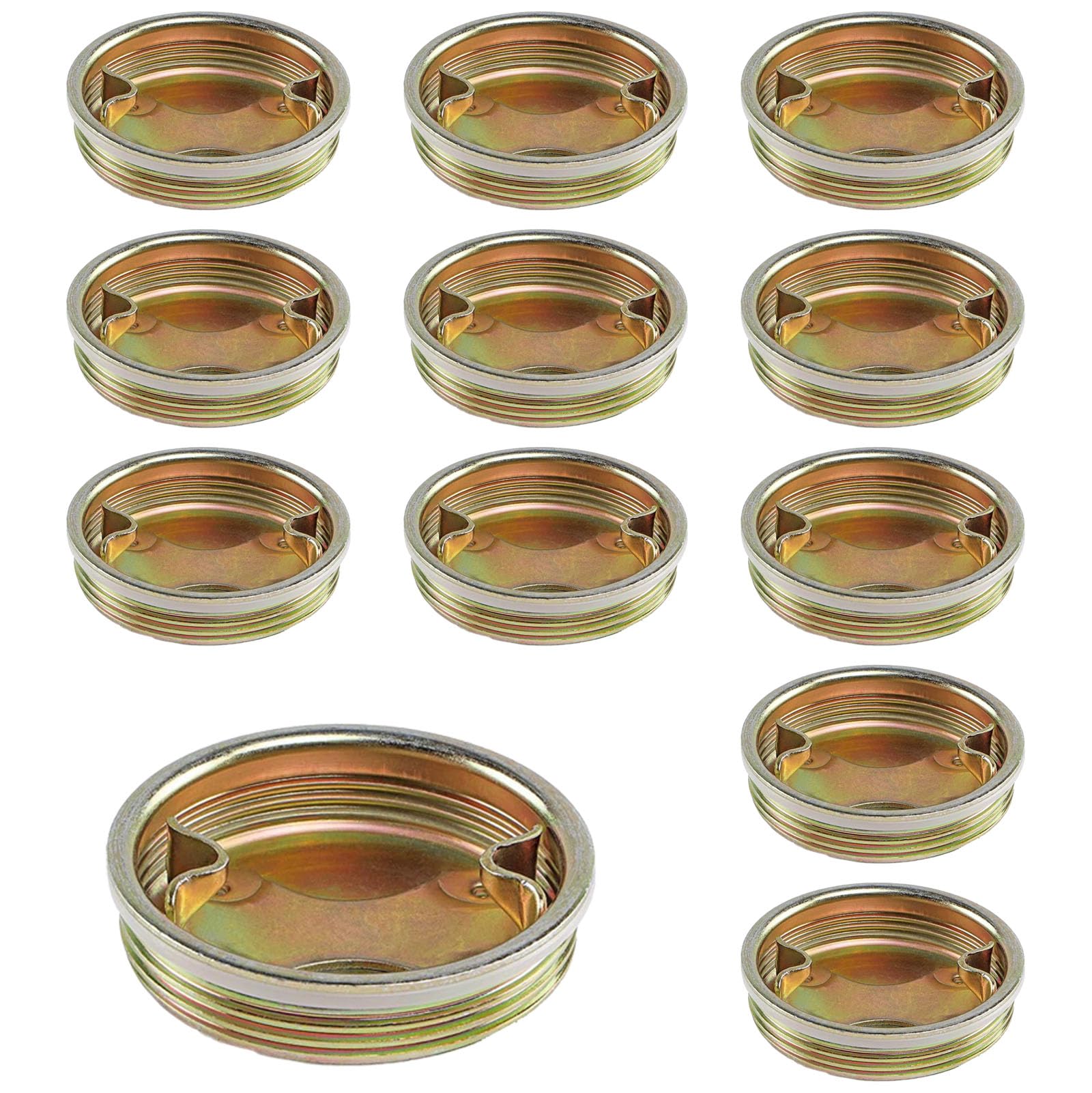 Lot de 12 bouchons de bonde de tambour en acier galvanisé de 5,1 cm, étanches pour baril de 200 L