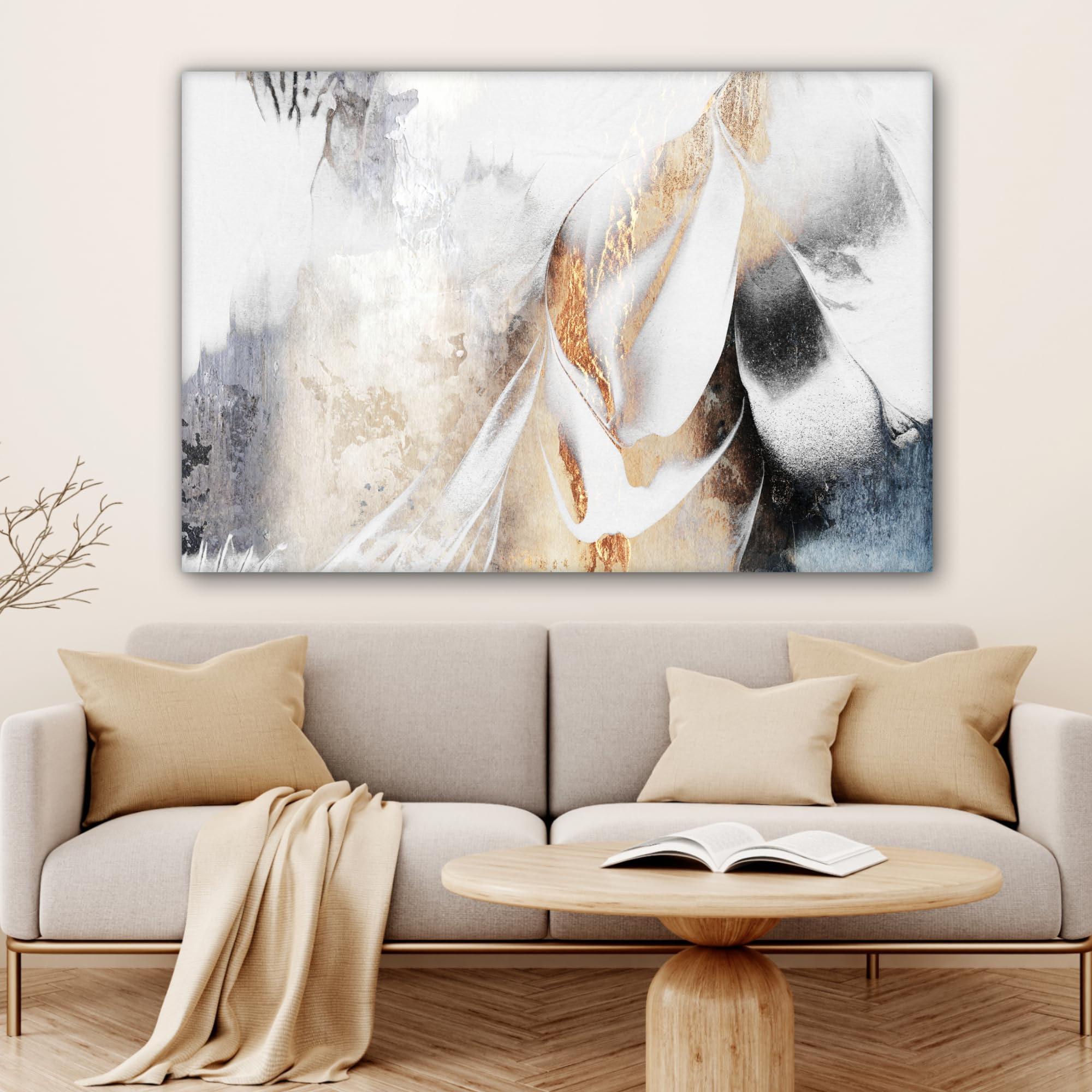 Mooie veelkleurige pauw canvas schilderij moderne kunst aan de muur prints ingelijst vierkante dier posters woonkamer decor 70x70 cm (28x28in) met frame
