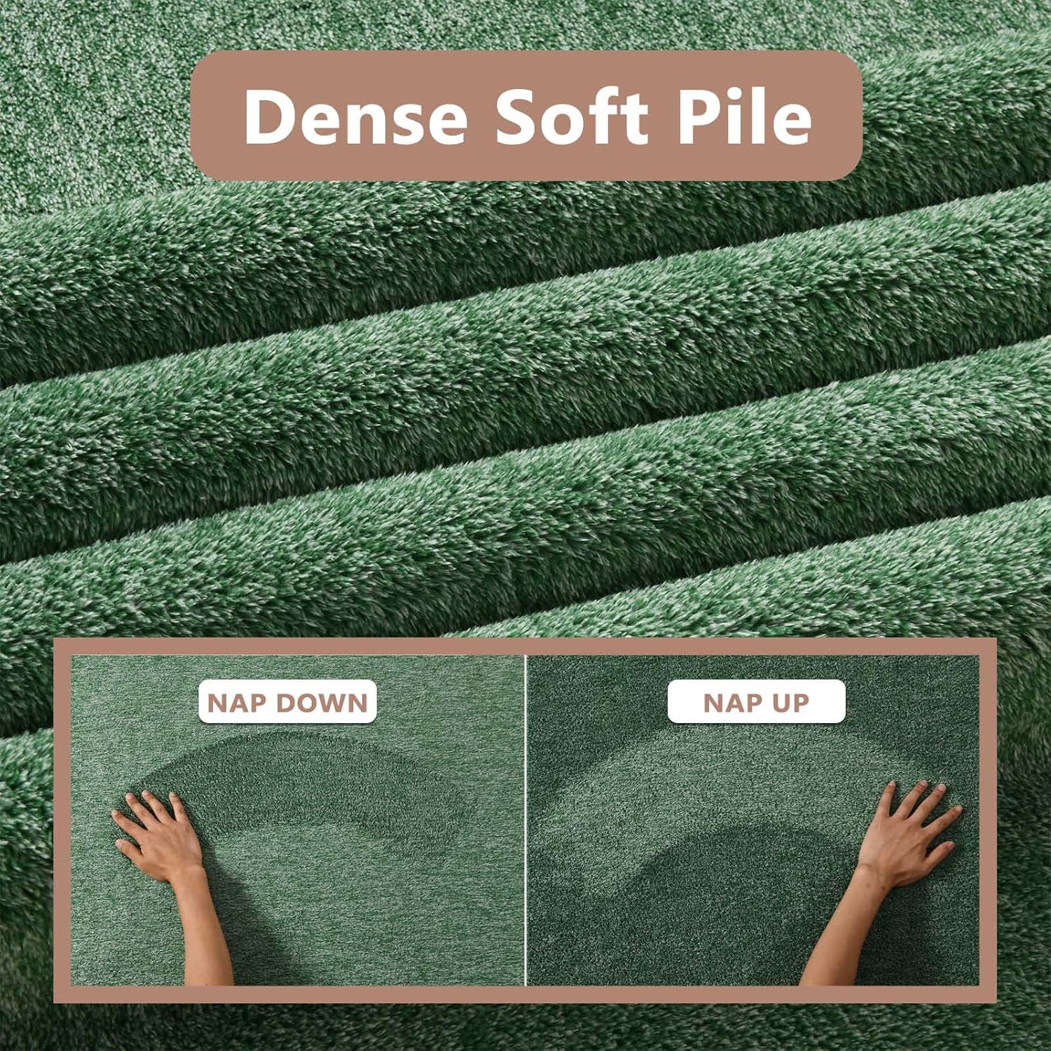 finre?c 6x9 washable area rugs for bedroom living room, low pile thin rug solid color, non-slip carpet indoor for home decor (green) green 6' x 9' (rectangular)