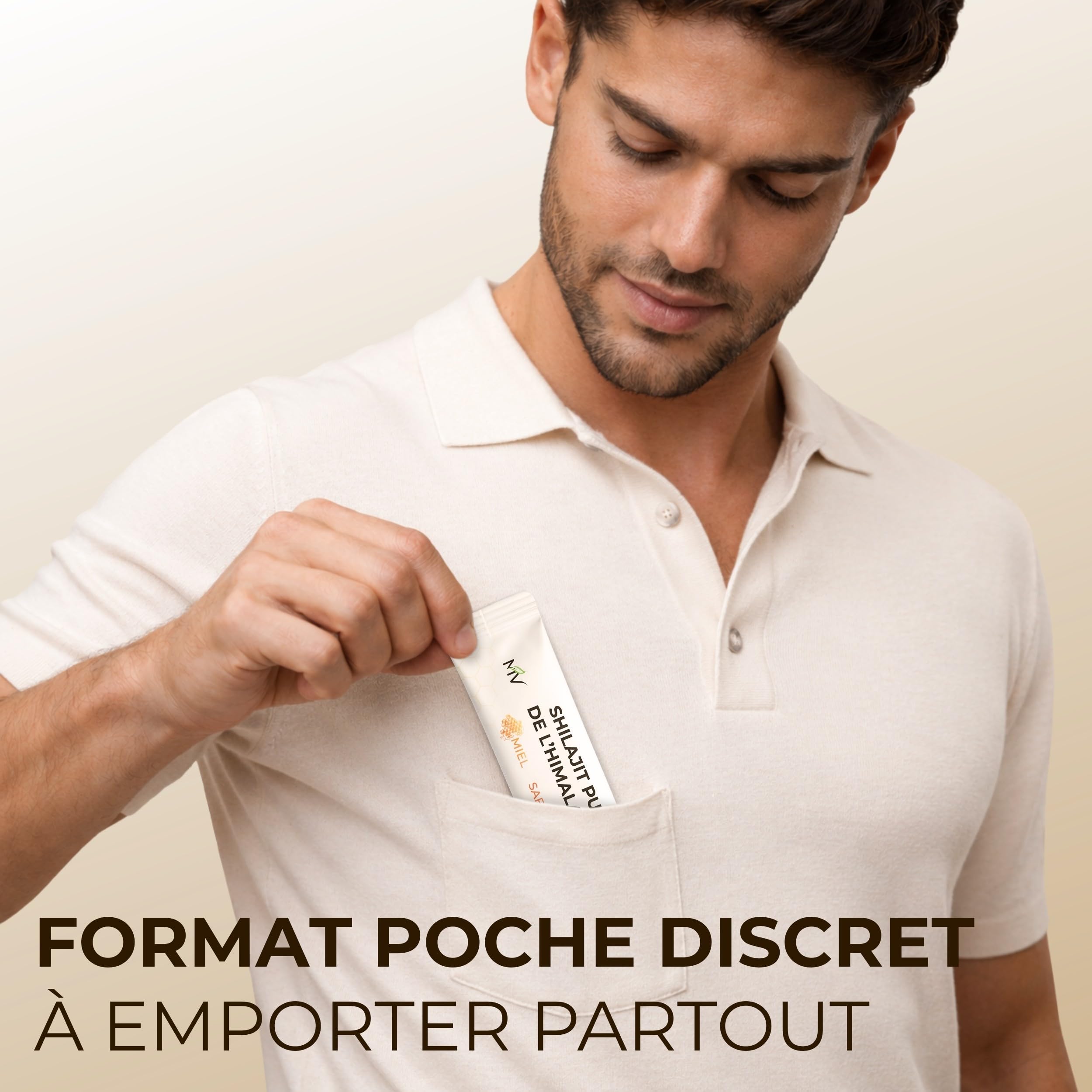 Shilajit Pure Himalaya au Miel & Safran | Résine de Shilajit Pure Naturel Authentique, Riche en Acide Fulvique, Humique & Minéraux | 30 Sticks de qualité premium pour Vitalité & Bien-Être.