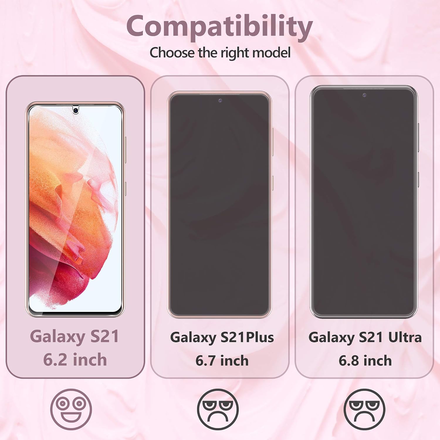 UniqueMe [2 Pack] Screen Protector Compatible for Samsung Galaxy S21 (6.2 inch) Tempered Glass [Not for Samsung S21 Plus / S21 Ultra] 9H [Alignment Frame Easy Installation] HD Clear