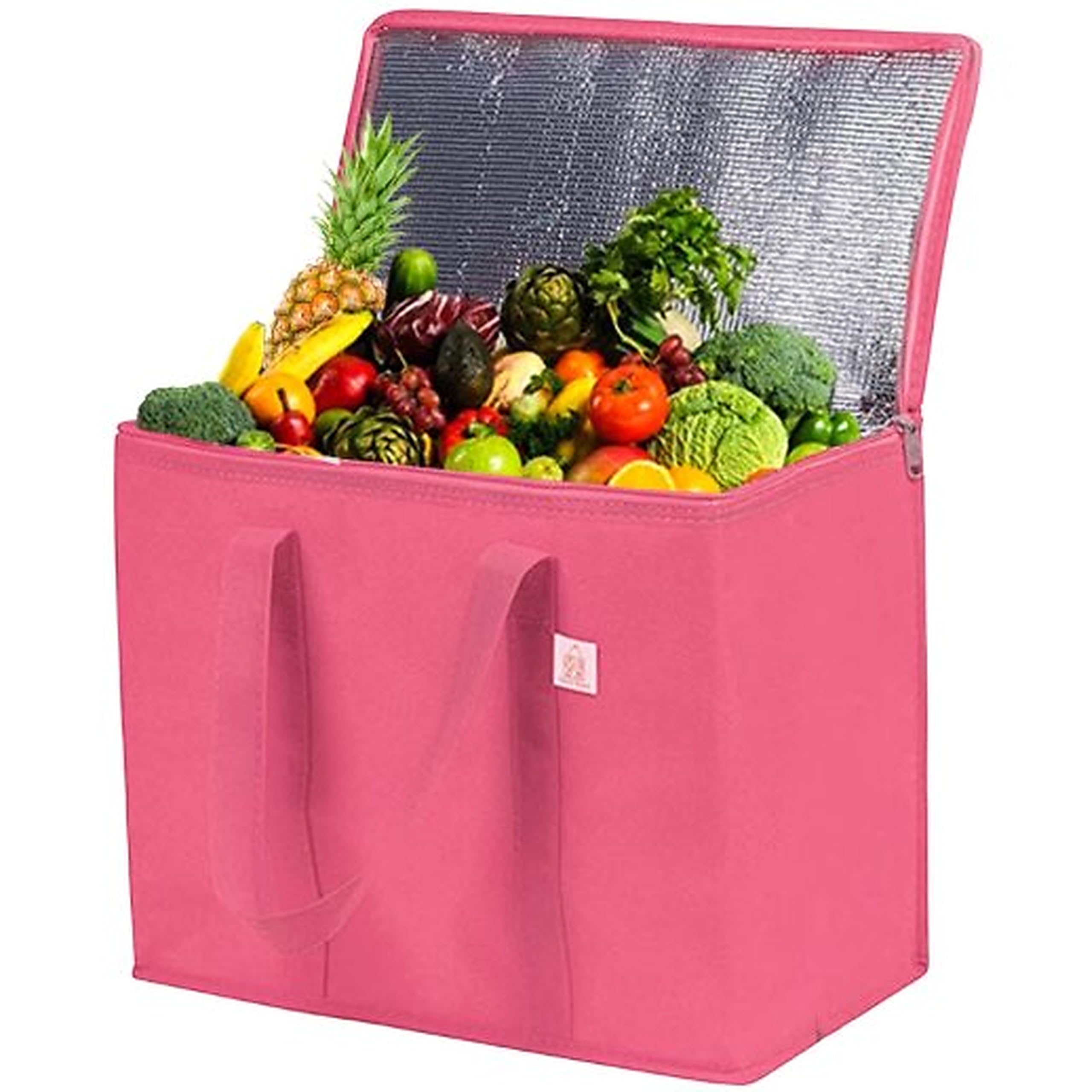 Adalex Global 16L Cool Bag Cooler Bag and Cooler Box, Insulated Food Delivery for Uber Eats, Thermal for Hot and Frozen Food, Picnic and Grocery Delivery, Freezer Shopping (30x18x30cm 16l Pink, L)