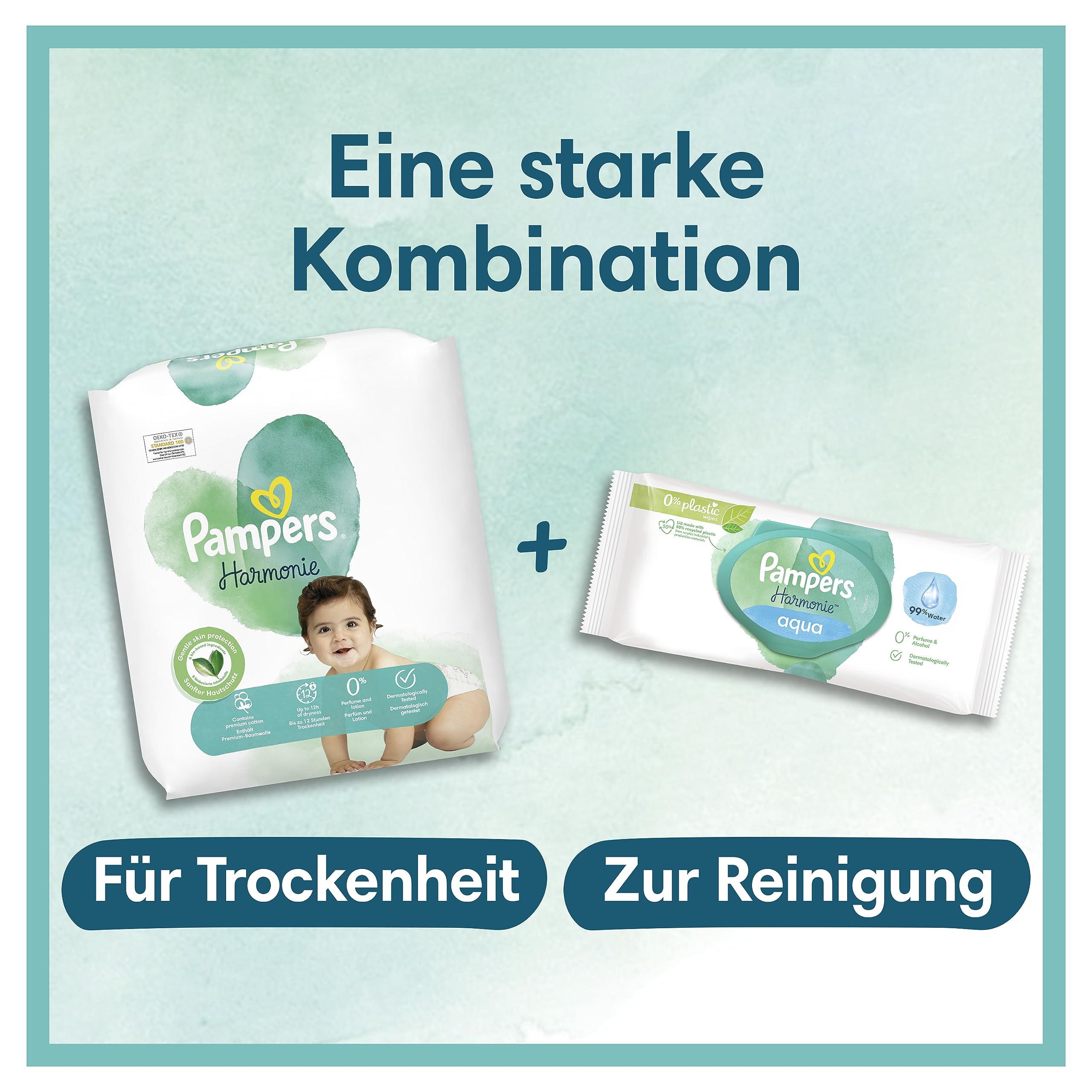 Pampers Baby Windeln Größe 2 (4-8 kg) Harmonie, HALBMONATSBOX, Sanfter Hautschutz Und Pflanzenbasierte Inhaltsstoffe, 240 Stück