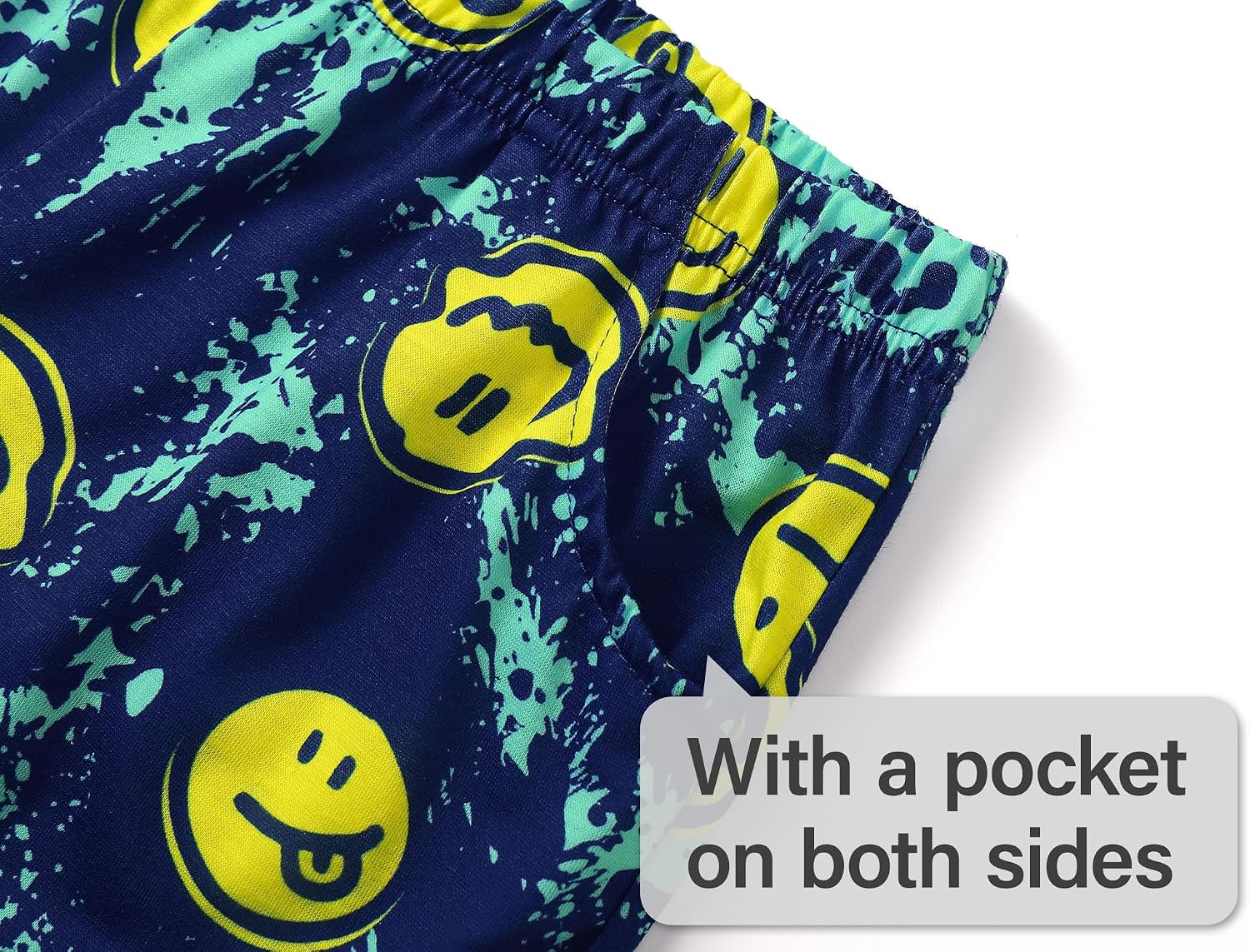Beezizac Boys Pajamas 3-Pack Novelty Print Pajama Shorts Size 6-18