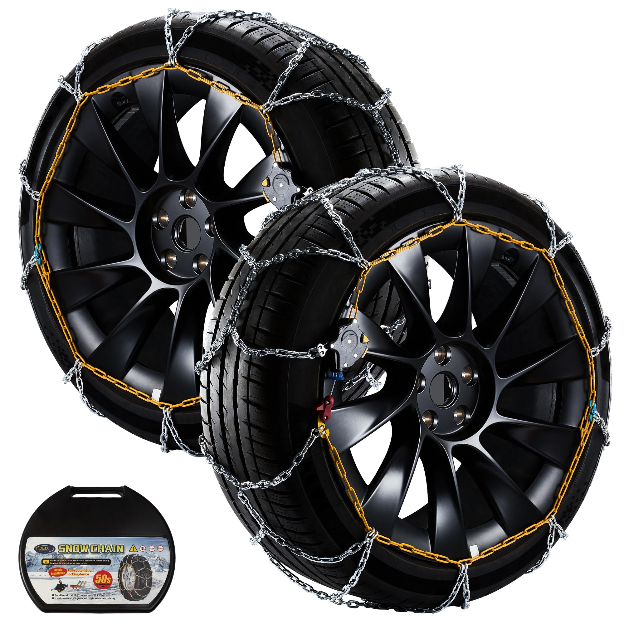 DEDC Snow Chains For Car, Snow Tire Chains For SUVs And
