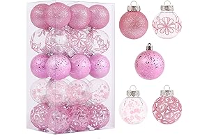 Clear 2.36 Inch 30ct Christmas Ornaments Set