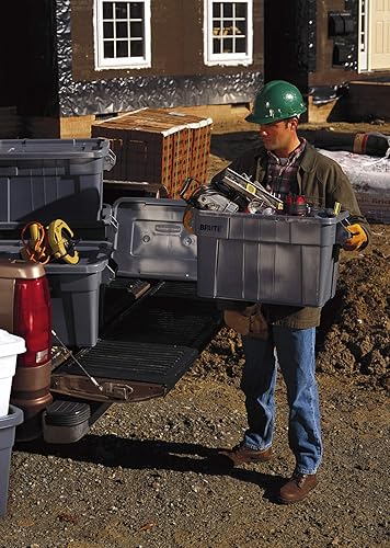 Miniatura 8 de Rubbermaid Commercial Products - BRUTE - Contenedor de almacenamiento con tapa - 14galones - Blanco (FG9S3000WHT) - Paquete de 6