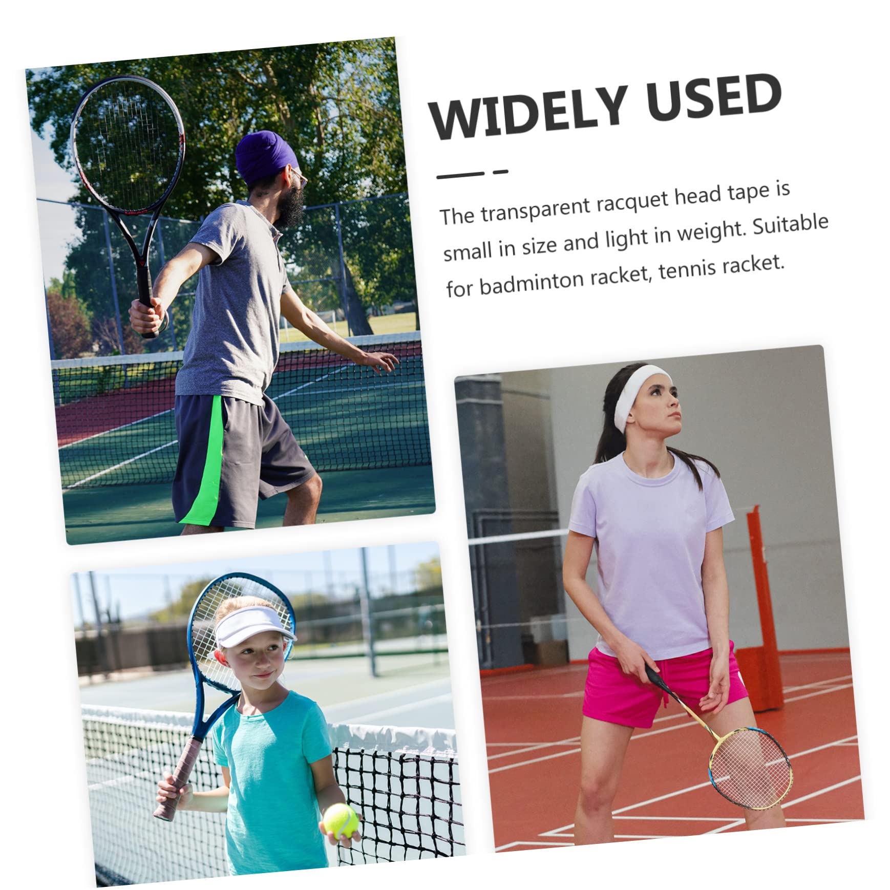 GANAZONO Adesivi per Racchette da Badminton Racchetta Nastro Trasparente per Racchetta da Tennis Nastro Protettivo per Racchetta Nastro di Protezione per Racchetta Nastro di Finitura