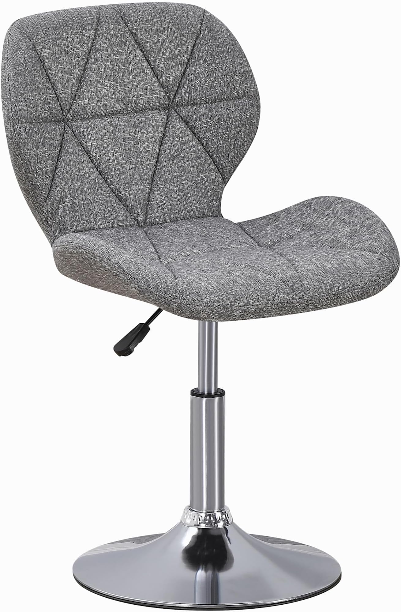 Charles Jacobs Static Swivel Geometric Design Chair with Adjustable Height - Grey Fabric
