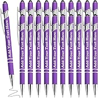Vista 86 de Bolígrafos personalizados a granel grabados personalizados con punta de lápiz capacitivo, bolígrafos personalizados de tinta negra, regalos