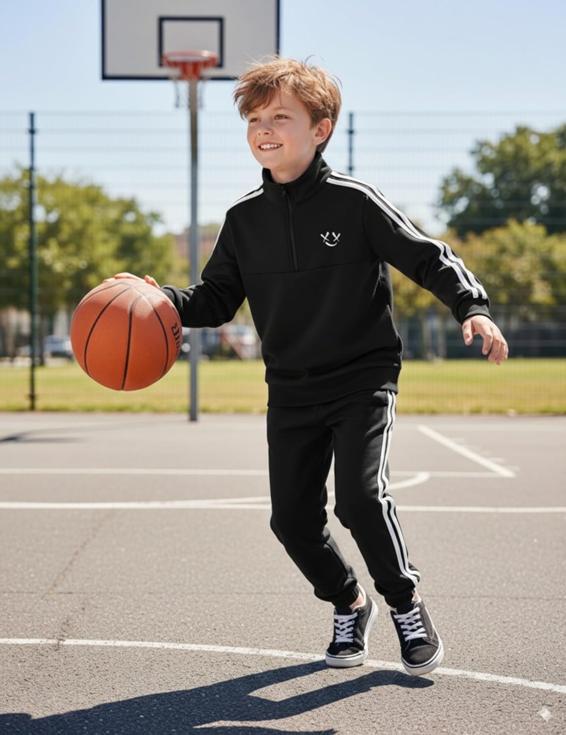 MIGU Boys Clothes for Boys Outfits Set Half-Zip Pullover Sweatshirt and Sweatpant 2pcs Boys Tracksuit - Image 3