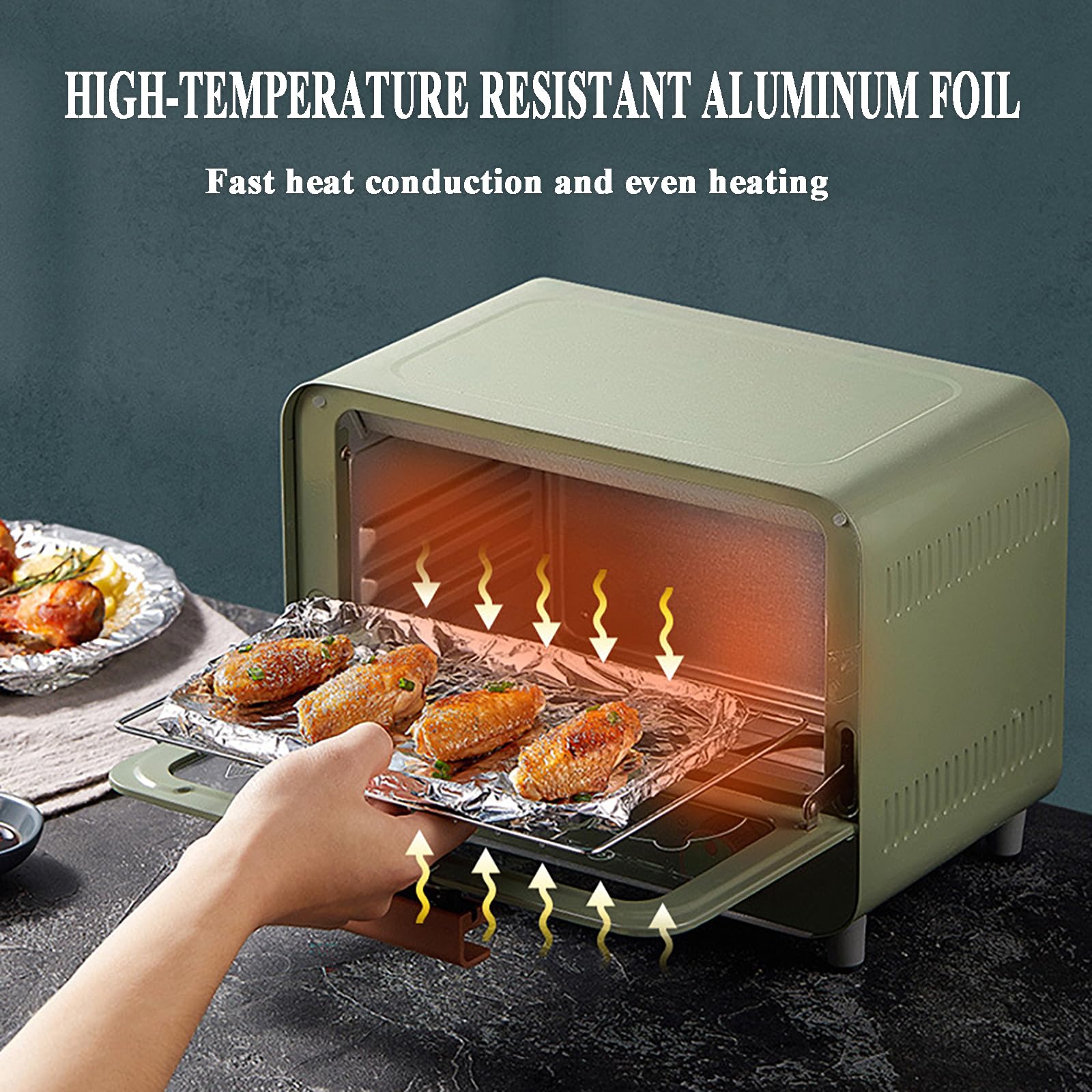 600 Hojas de Papel Aluminio Extra Resistente Precortadas para Mariscos – Mini Conchas para Ostiones y Vieiras – Ideales para Barbacoa, Horneado y Catering(Size:35CM*35CM*20μm)