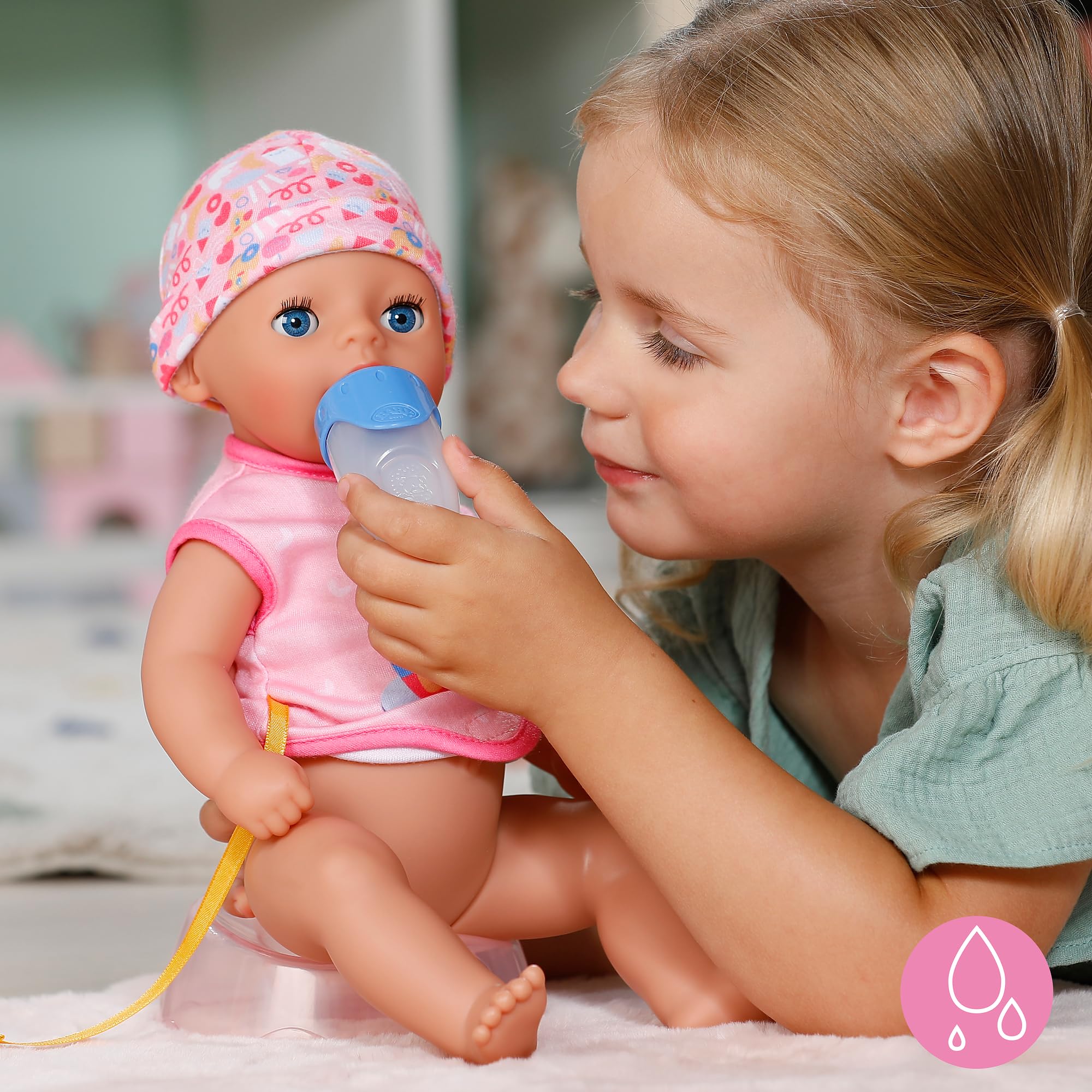 BABY born Lena 36 cm bambola con tutina rosa e 7 funzioni
