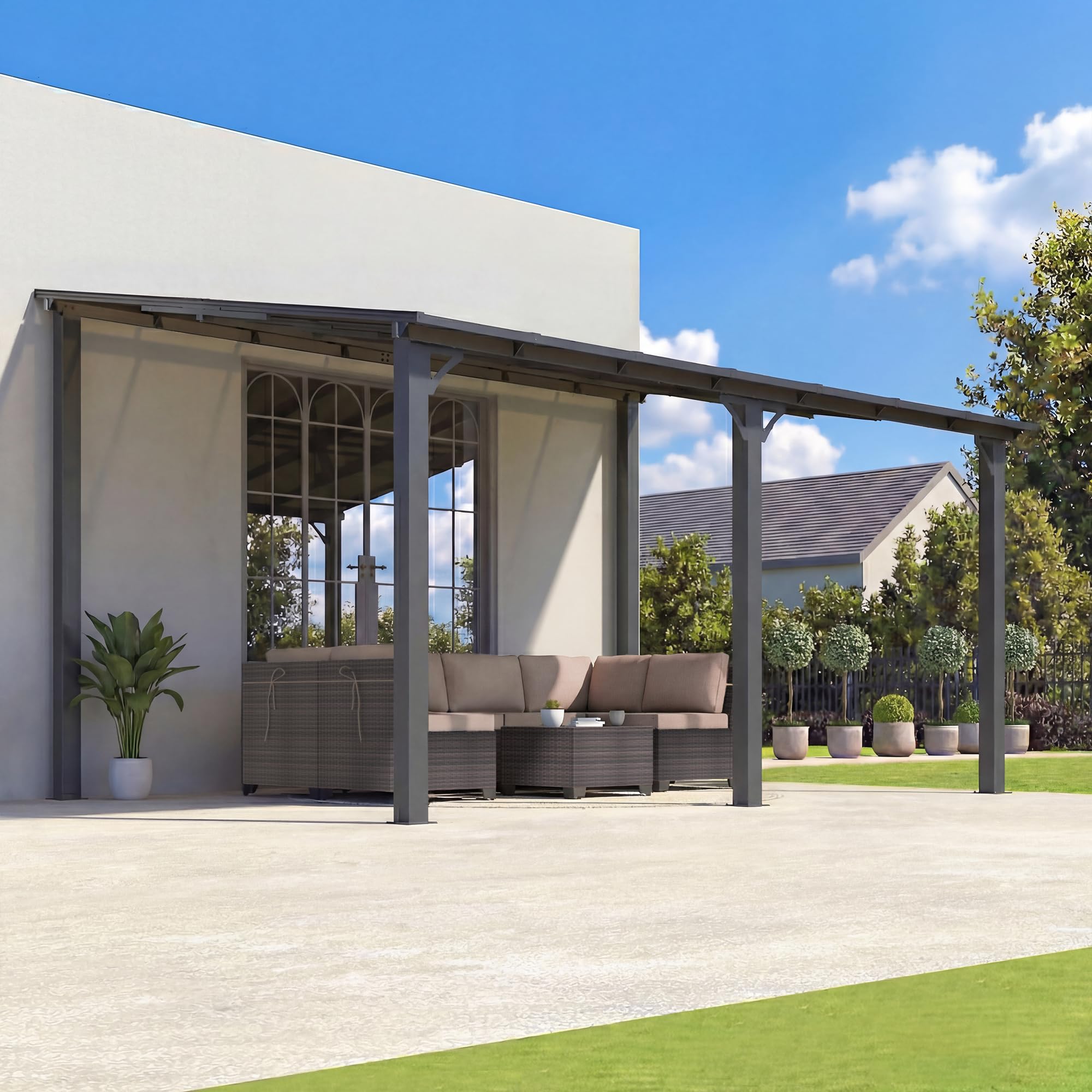 Gotland 14x10 Sloped Roof Gazebo