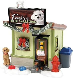 Department 56 Snow Village Frankie's Dog Walking Company Lit Building, 4.7 Inch, Multicolor