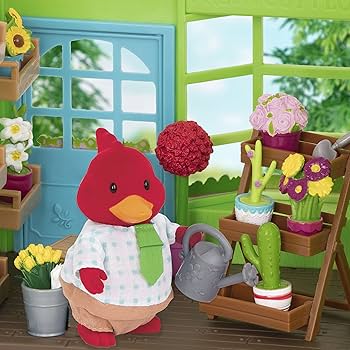 Li'L Woodzeez Tailfeather Cardinal Family with English