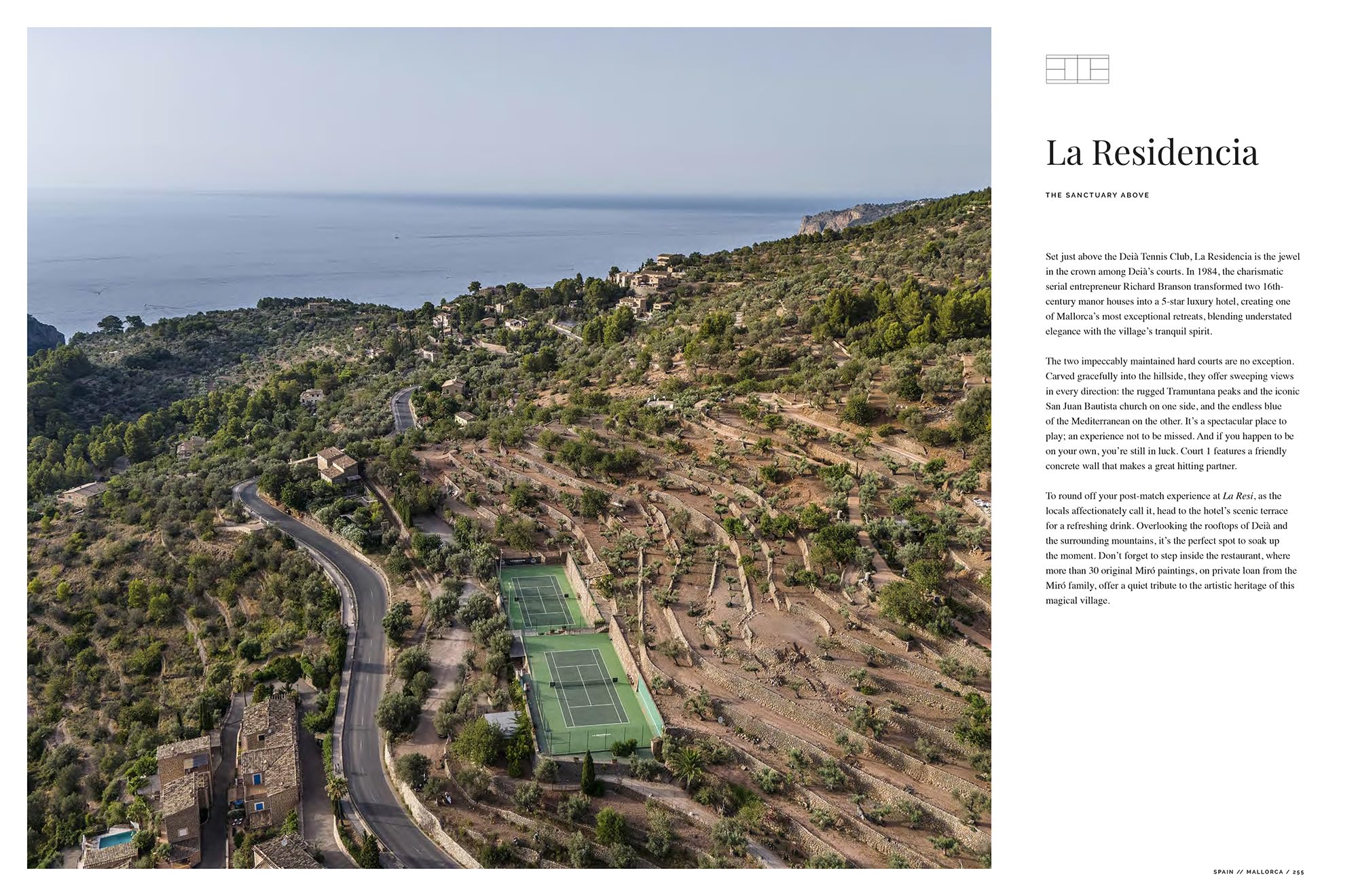 The Tennis Travels – Europe is an exceptional visual journey through 19 destinations, featuring more than 50 unique outdoor tennis courts - all open to guest play.