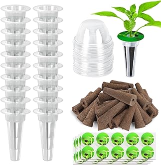 - Garden Seed Pods, 48pcs Hydroponic Pods Kit:Grow Anything Kit with 12 Grow Baskets,12 Grow Sponges, 12 Pod Labels,12 Grow Domes