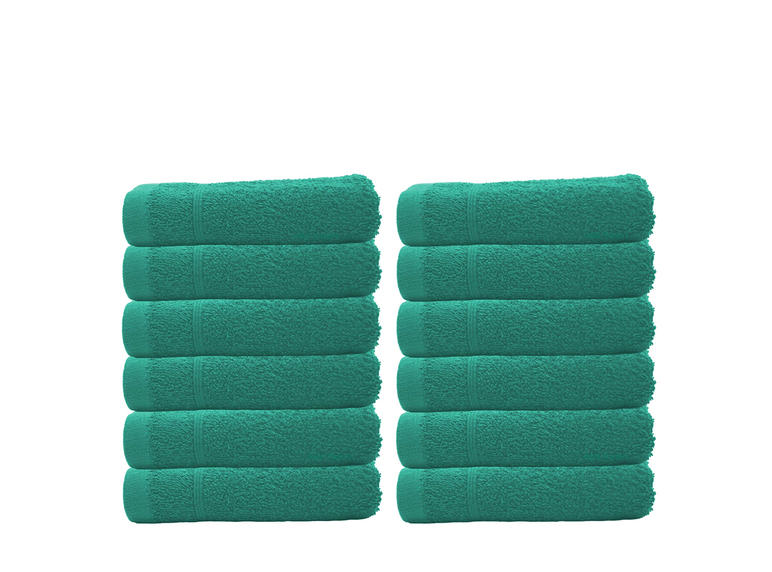 A & B Traders Mint Washcloths 100% Prime Egyptian Cotton Pack Of 12 Facecloths Flannels Super Soft Quick Dry 30 X 30Cm (Mint)